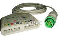 Compatoble Fukuda DS7300 Multi-link EKG trunk kabel, 10-olovni, IEC, okrugli 12PIN, 20K rezistor