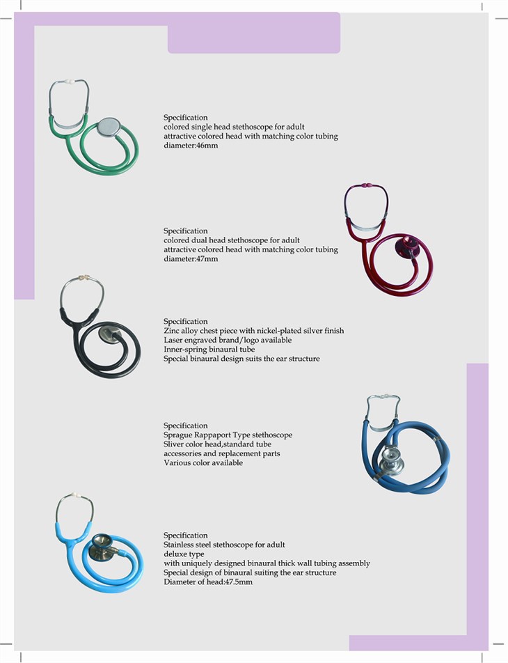 Profesionalni stetoskop od anodiziranog aluminija sa jednom dvostrukom glavom i stetoskopom protiv glave